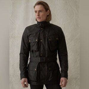Belstaff ‘Trialmaster Pro’ Men’s Waxed Motorcycle Jacket, Size XL